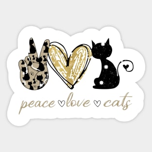 Peace Love Cats Sticker